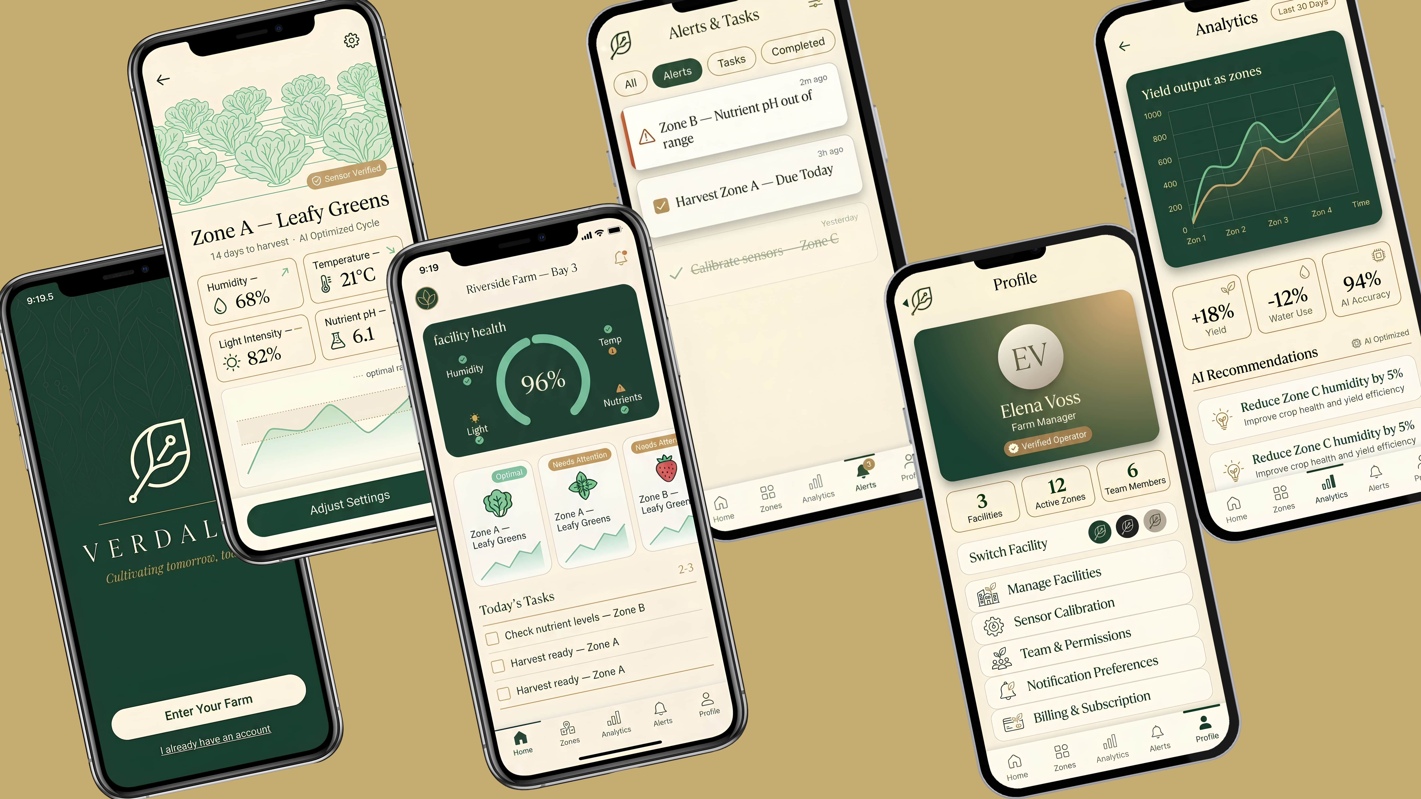 Verdalyn smart-farming mobile app UI