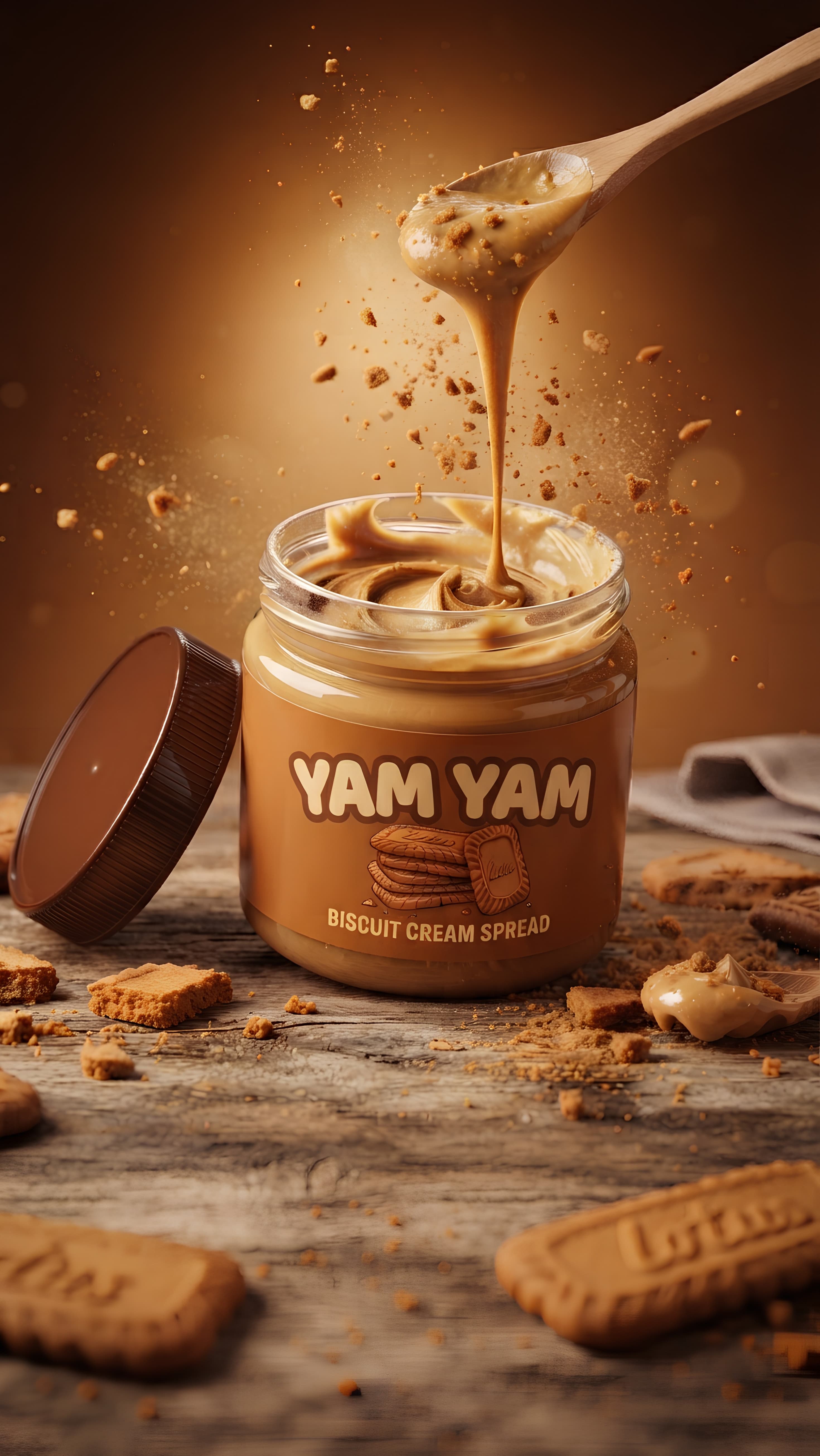Yam Yam biscuit cream spread packaging