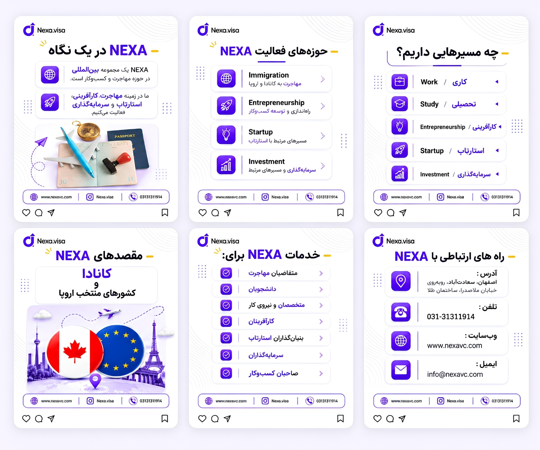 Nexa Visa social content examples